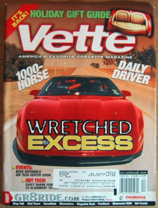 VETTE 2000 DEC - 1000hp C4 DRIVER, RACING '62 & '66